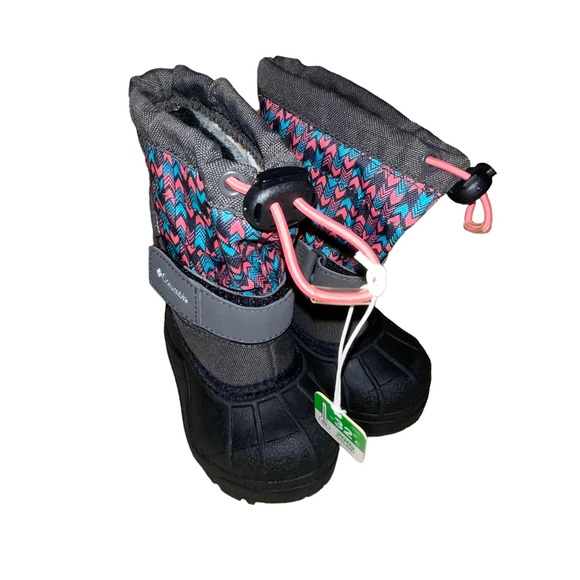 Columbia Waterproof Snow Boots Toddler Girls Size 5 New With Tags Back And Pink - Picture 1 of 4